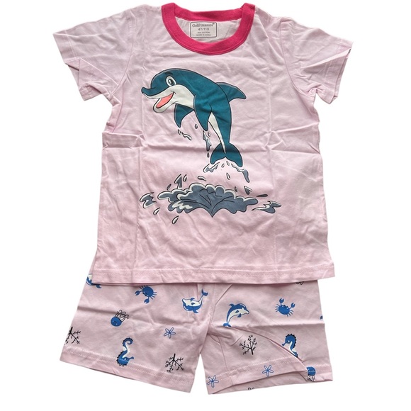 NWT 2 Girls 2 piece short set Size 4T Shirt with matching shorts - Picture 4 of 17